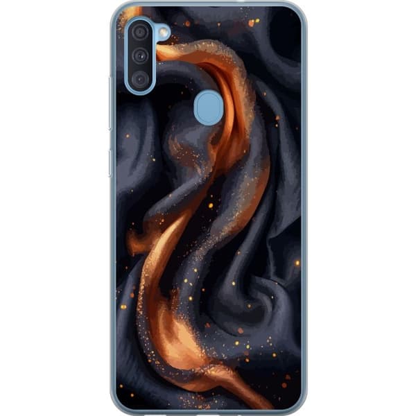 Mobildeksel til Samsung Galaxy A11 med Brennende silke motiv
