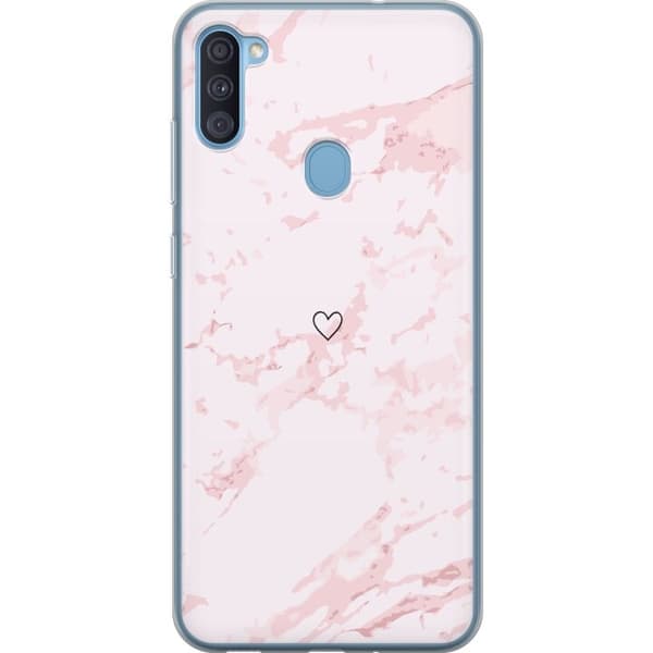 Mobilcover til Samsung Galaxy A11 med Rosa Hjerte motiv