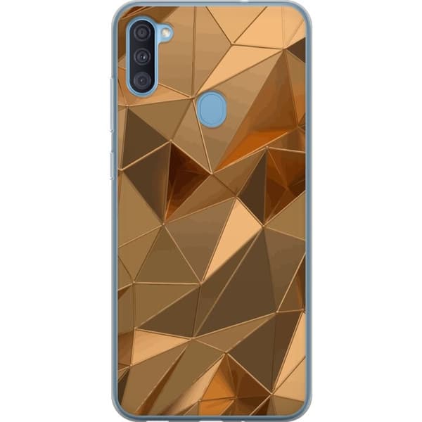 Mobilcover til Samsung Galaxy A11 med 3D Guld motiv