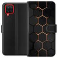Miniatyrbillede 1 af 4: Tegnebogsetui til Samsung Galaxy A12 med Luksuriøst Mønster motiv
