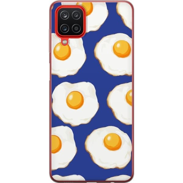 Mobildeksel til Samsung Galaxy A12 med Stekte egg motiv