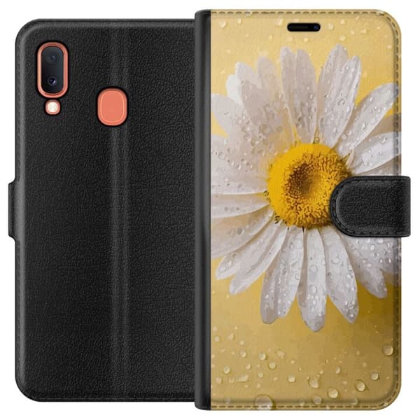 Plånboksfodral till Samsung Galaxy A20e med Porslinsblomma motiv