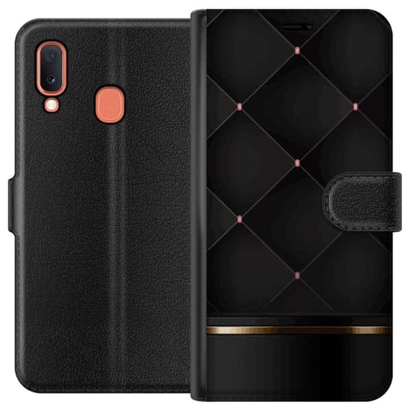 Plånboksfodral till Samsung Galaxy A20e med Lyxig linje motiv