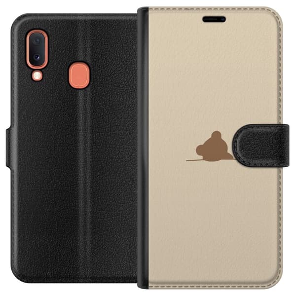 Plånboksfodral till Samsung Galaxy A20e med Nalle motiv