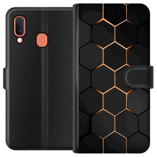 Lompakkokotelo Samsung Galaxy A20e-laitteelle, jossa on Ylellinen Kuvio kuvio