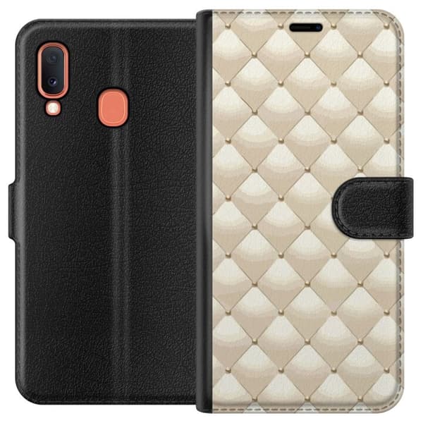 Lommeboketui til Samsung Galaxy A20e med Gullglans motiv