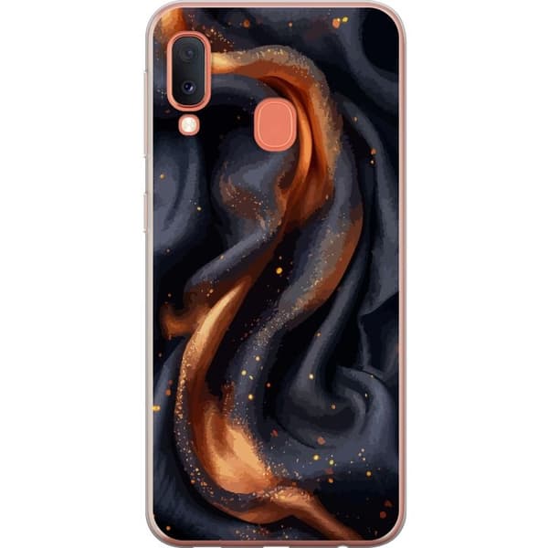 Mobilskal till Samsung Galaxy A20e med Eldigt silke motiv