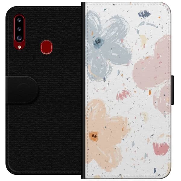Tegnebogsetui til Samsung Galaxy A20s med Blomster motiv