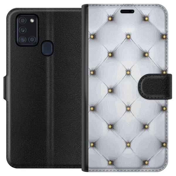 Lompakkokotelo Samsung Galaxy A21s-laitteelle, jossa on Ylellistä kuvio