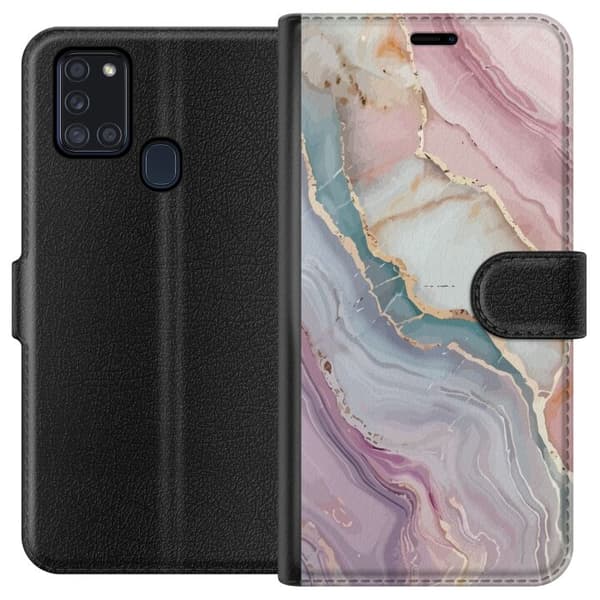 Lommeboketui til Samsung Galaxy A21s med Marmor motiv