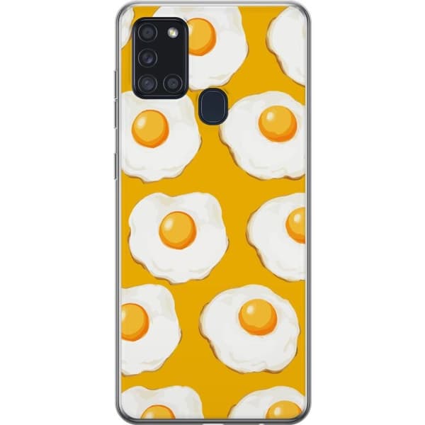 Mobildeksel til Samsung Galaxy A21s med Stekt egg motiv