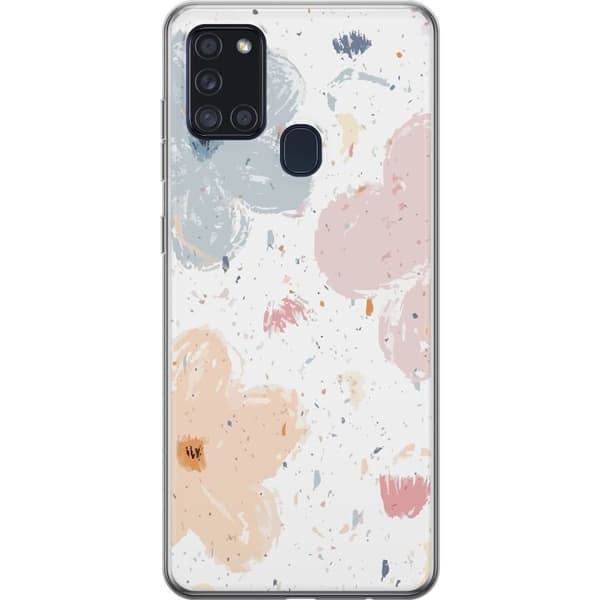 Kännykkäkuori Samsung Galaxy A21s-laitteelle, jossa on Kukat kuvio