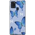 Miniatyrbillede 2 af 2: Mobilcover til Samsung Galaxy A21s med Blå sommerfugle motiv
