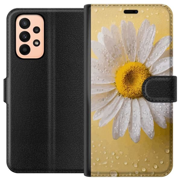 Plånboksfodral till Samsung Galaxy A23 med Porslinsblomma motiv