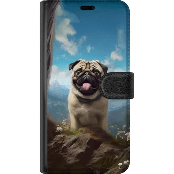 Lommeboketui til Samsung Galaxy A23 med Glad Hund motiv