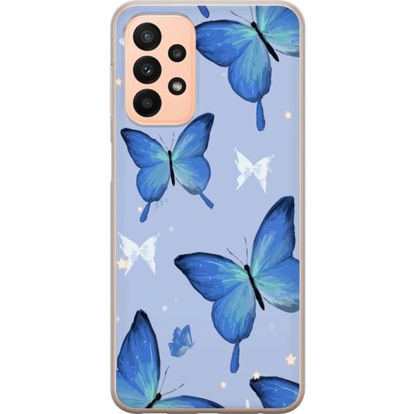 Mobildeksel til Samsung Galaxy A23 5G med Blå sommerfugler motiv