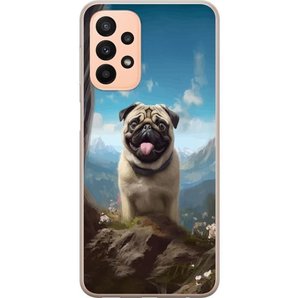 Mobilskal till Samsung Galaxy A23 5G med Glad Hund motiv
