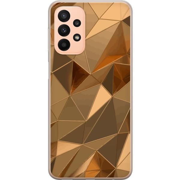 Mobilcover til Samsung Galaxy A23 5G med 3D Guld motiv