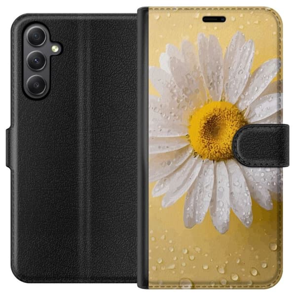 Tegnebogsetui til Samsung Galaxy A24 4G med Porcelænsblomst motiv