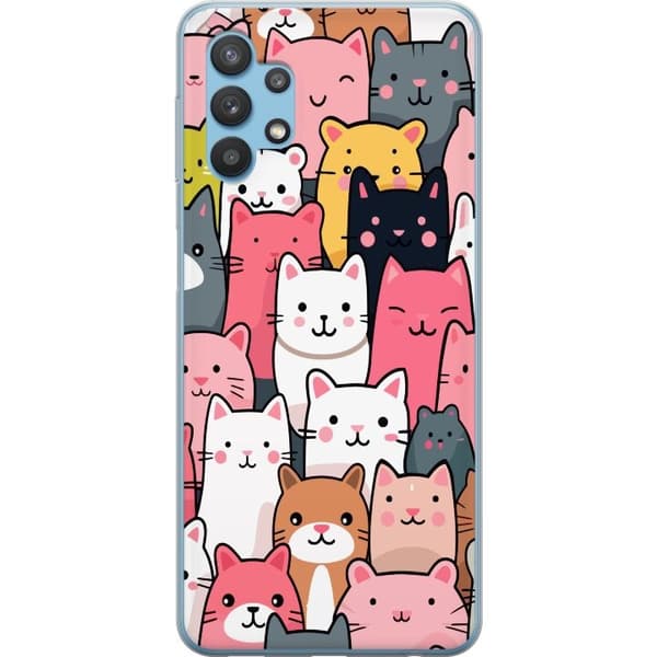 Mobilcover til Samsung Galaxy A32 5G med Katte mønster motiv