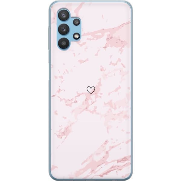 Mobilskal till Samsung Galaxy A32 5G med Rosa Hjärta motiv