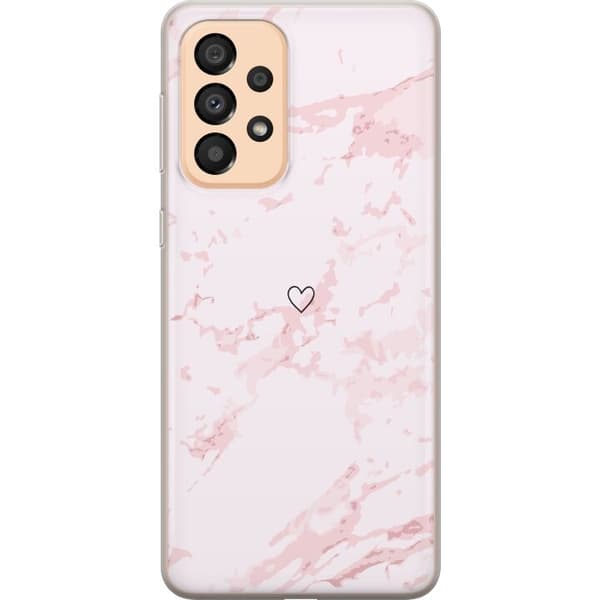 Mobilcover til Samsung Galaxy A33 5G med Rosa Hjerte motiv