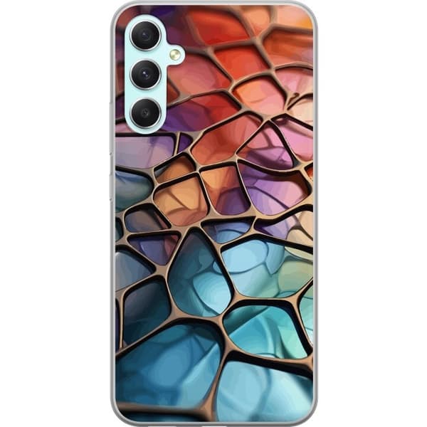 Mobilskal till Samsung Galaxy A34 med Metalliskt mönster motiv