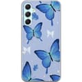 Miniatyrbillede 2 af 4: Mobilcover til Samsung Galaxy A34 med Blå sommerfugle motiv