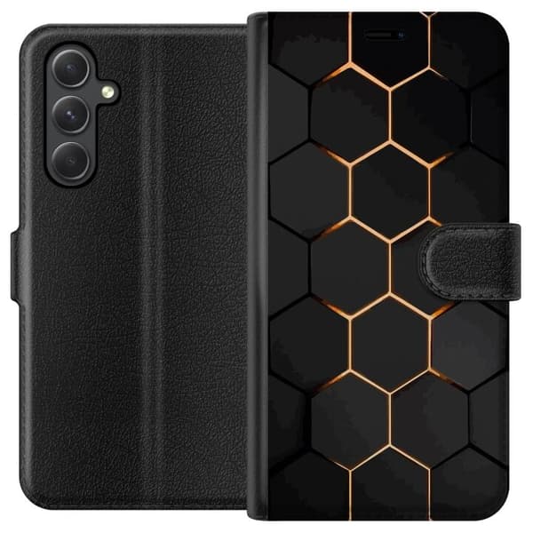 Plånboksfodral till Samsung Galaxy A35 med Lyxigt Mönster motiv