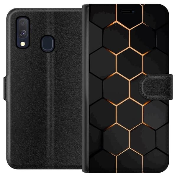 Plånboksfodral till Samsung Galaxy A40 med Lyxigt Mönster motiv