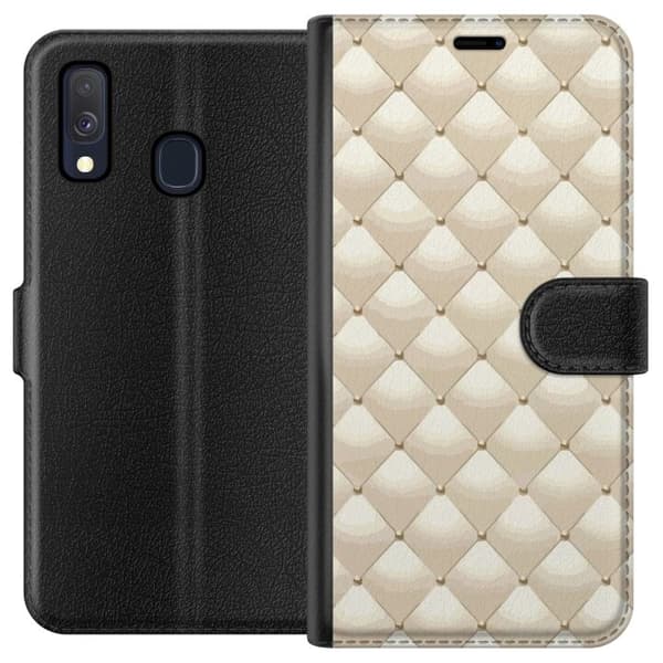 Plånboksfodral till Samsung Galaxy A40 med Guldglans motiv