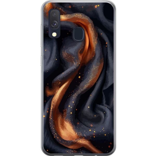 Mobilcover til Samsung Galaxy A40 med Brandigt silke motiv