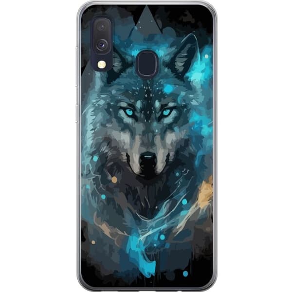 Mobilskal till Samsung Galaxy A40 med Varg motiv