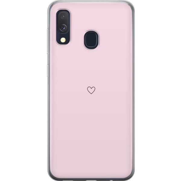 Kännykkäkuori Samsung Galaxy A40-laitteelle, jossa on Sydän kuvio