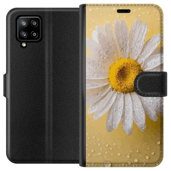 Tegnebogsetui til Samsung Galaxy A42 5G med Porcelænsblomst motiv
