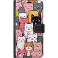 Miniatyrbillede 3 af 4: Tegnebogsetui til Samsung Galaxy A42 5G med Katte mønster motiv
