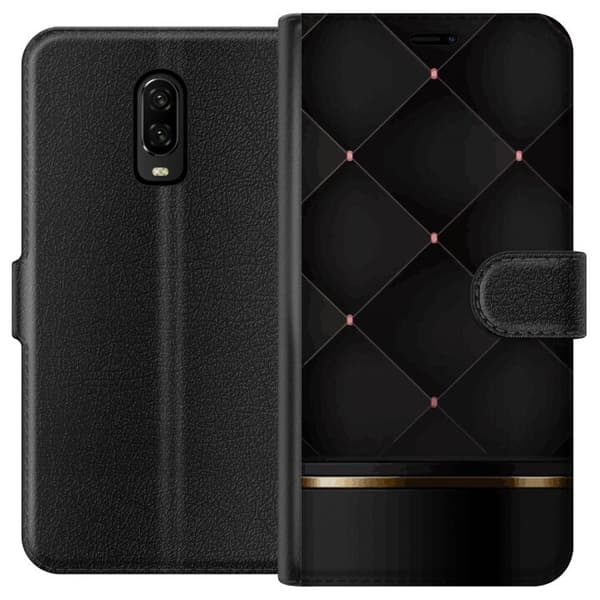 Plånboksfodral till OnePlus 6T med Lyxig linje motiv