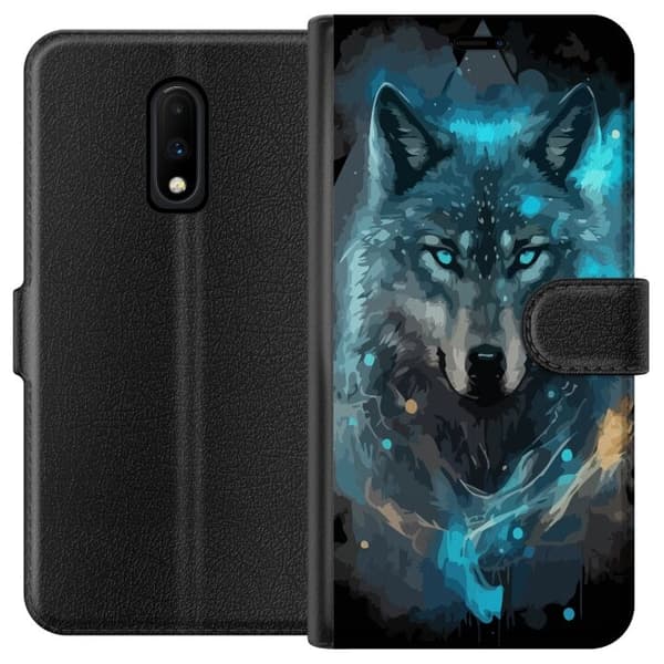 Tegnebogsetui til OnePlus 7 med Ulve motiv