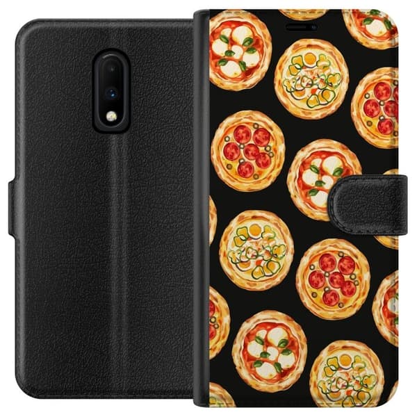 Plånboksfodral till OnePlus 7 med Pizza motiv
