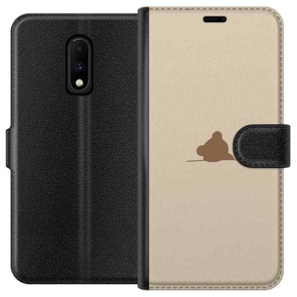 Lompakkokotelo OnePlus 7-laitteelle, jossa on Nalle kuvio