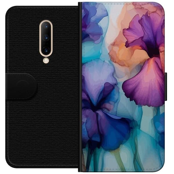 Lompakkokotelo OnePlus 7 Pro-laitteelle, jossa on Maagiset kukat kuvio