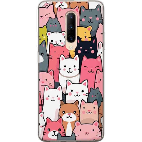 Mobilcover til OnePlus 7 Pro med Katte mønster motiv