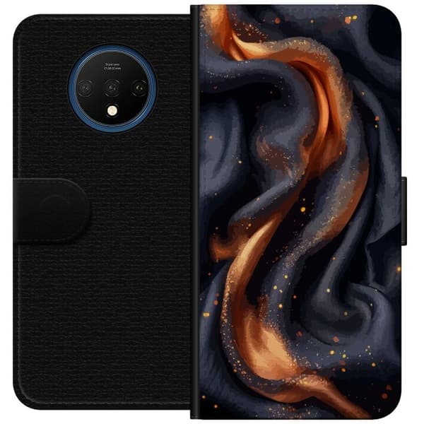 Lompakkokotelo OnePlus 7T-laitteelle, jossa on Tulinen silkki kuvio
