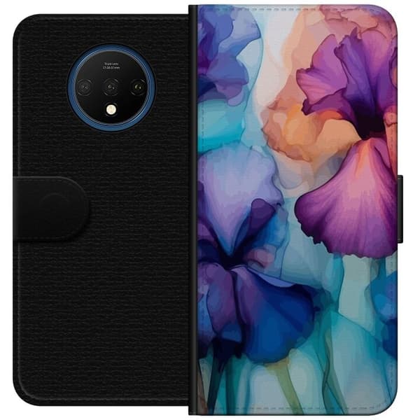 Lommeboketui til OnePlus 7T med Magiske blomster motiv