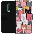 Miniatyrbillede 1 af 4: Tegnebogsetui til OnePlus 8 med Katte mønster motiv
