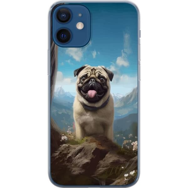 Mobilcover til Apple iPhone 12 med Glad Hund motiv