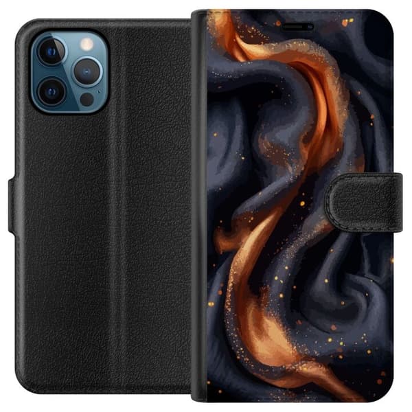 Lommeboketui til Apple iPhone 12 Pro med Brennende silke motiv