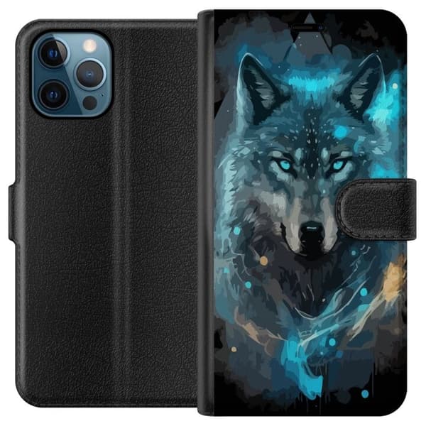 Lommeboketui til Apple iPhone 12 Pro med Ulve motiv