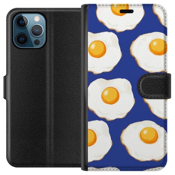 Lommeboketui til Apple iPhone 12 Pro med Stekte egg motiv