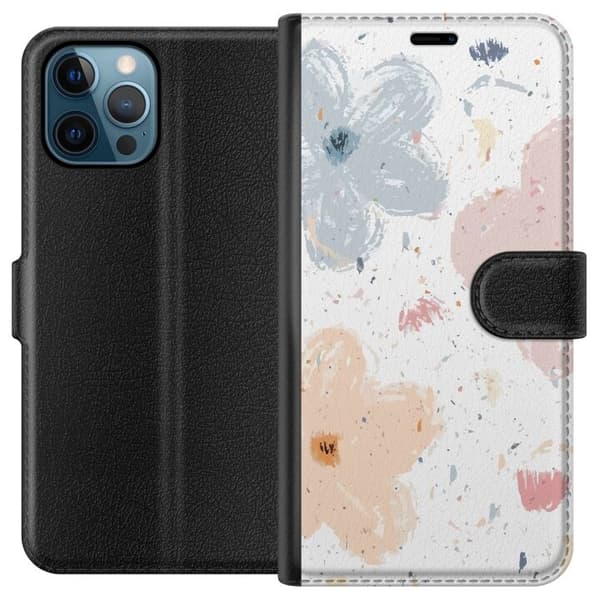 Lommeboketui til Apple iPhone 12 Pro med Blomster motiv